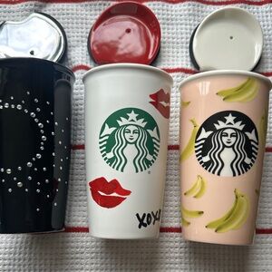 3 Starbucks mugs